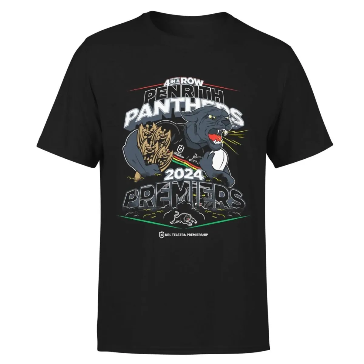 Official Penrith Panthers NRL 2024 Kids Premiers T-Shirt by Tidwell