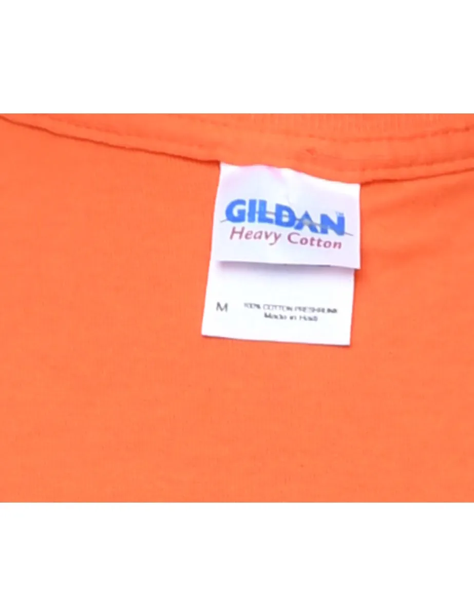 Orange Sackville High Vollyball Printed T-shirt - M