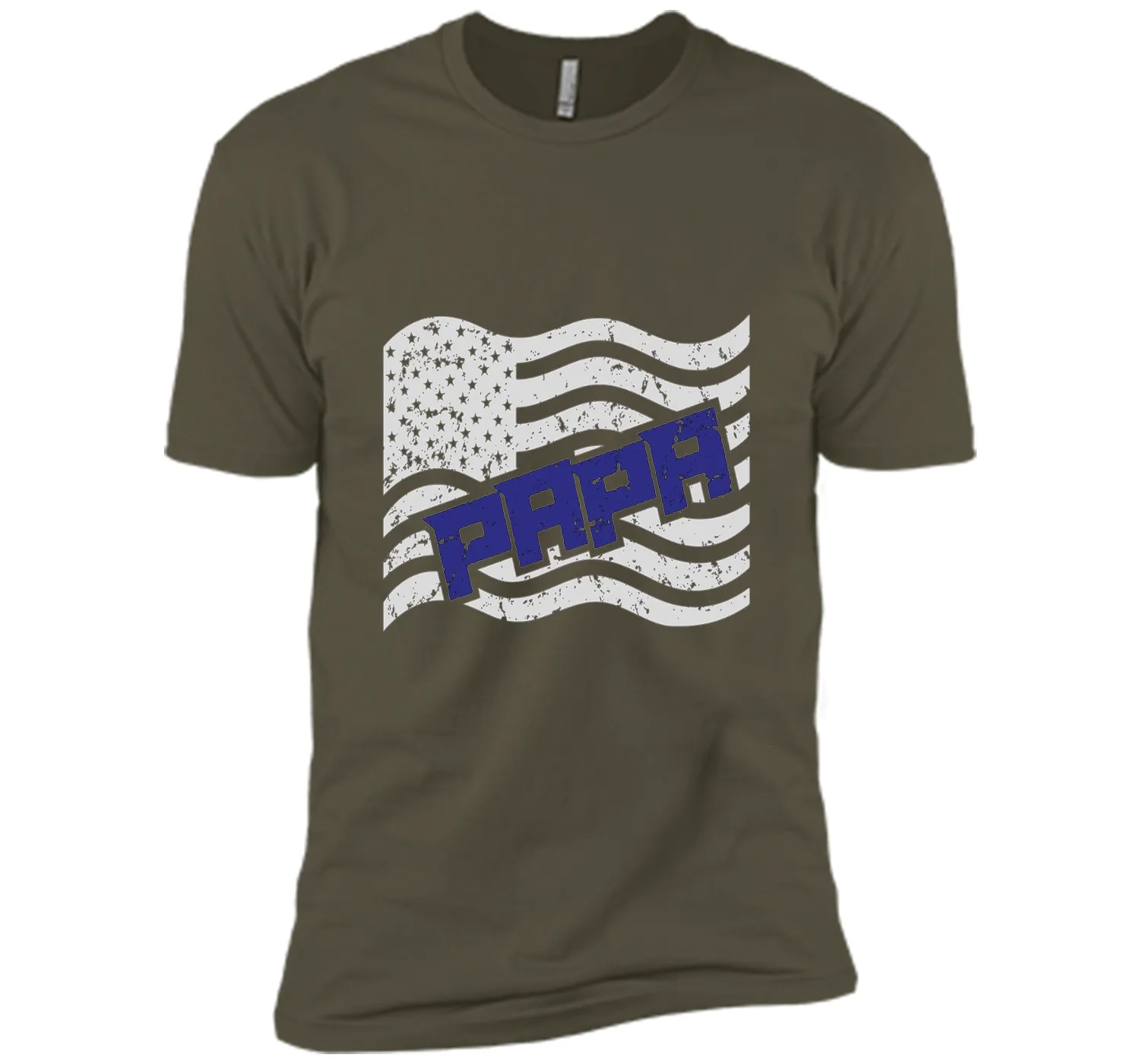 Papa on the American Flag Father's Day Gift T-shirt
