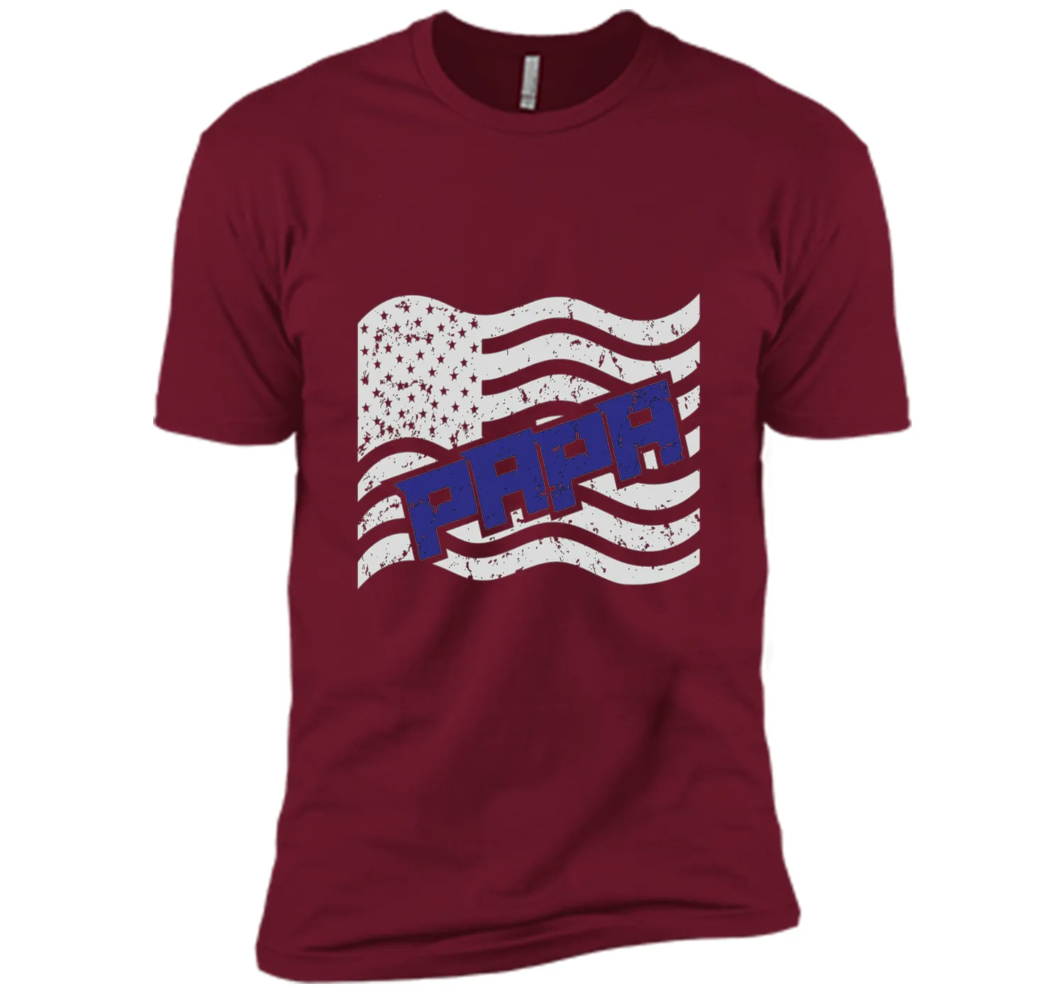 Papa on the American Flag Father's Day Gift T-shirt