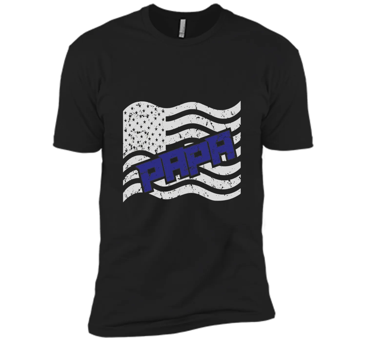 Papa on the American Flag Father's Day Gift T-shirt