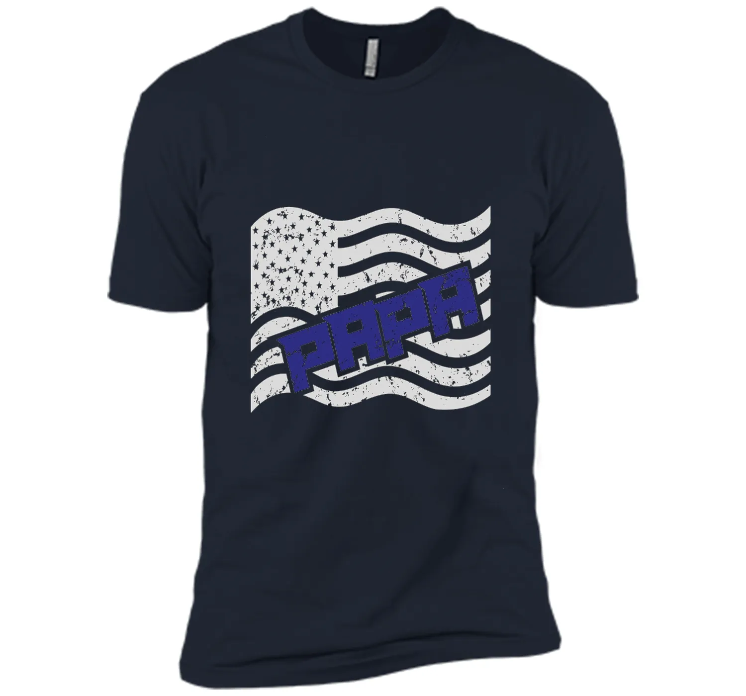 Papa on the American Flag Father's Day Gift T-shirt