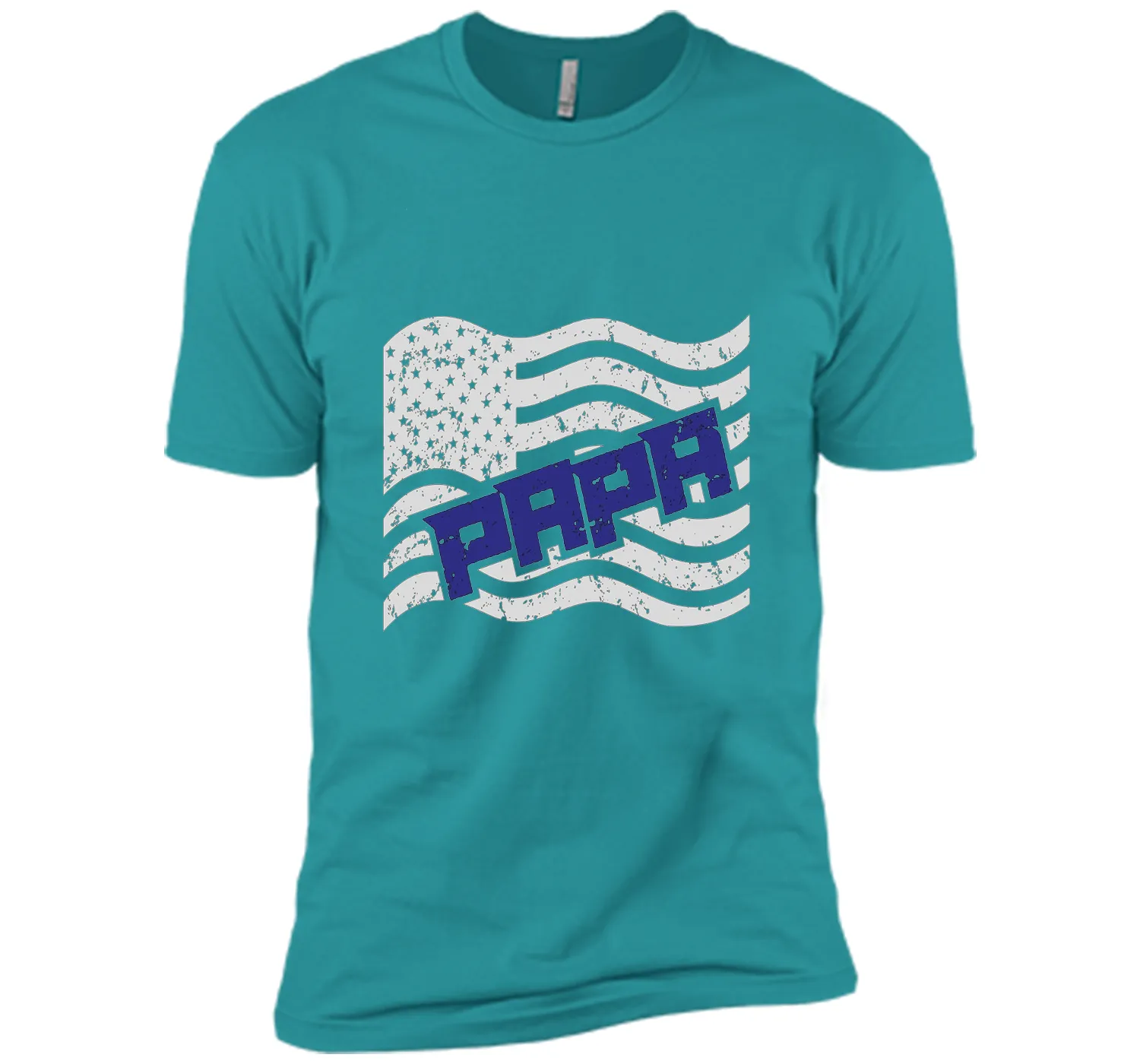 Papa on the American Flag Father's Day Gift T-shirt