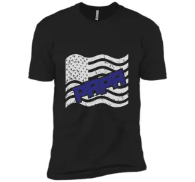 Papa on the American Flag Father's Day Gift T-shirt