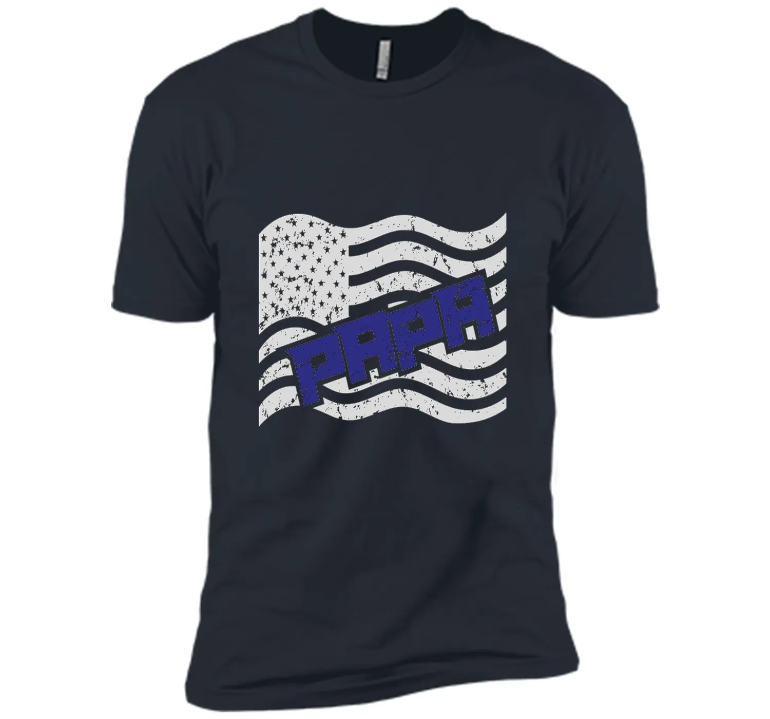 Papa on the American Flag Father's Day Gift T-shirt