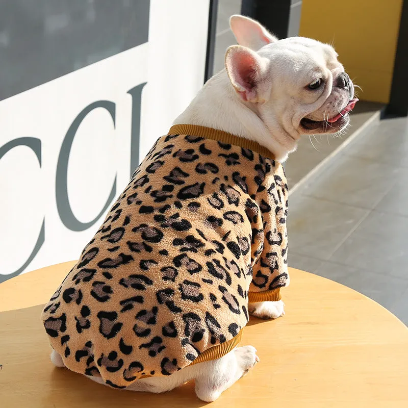 Pet Clothes Medium Large Dog French Bulldog Puppy Dog Autumn Winter Thermal Pajamas Coat