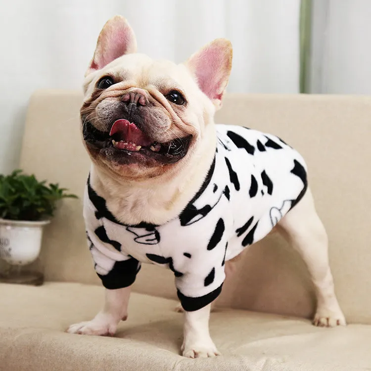 Pet Clothes Medium Large Dog French Bulldog Puppy Dog Autumn Winter Thermal Pajamas Coat