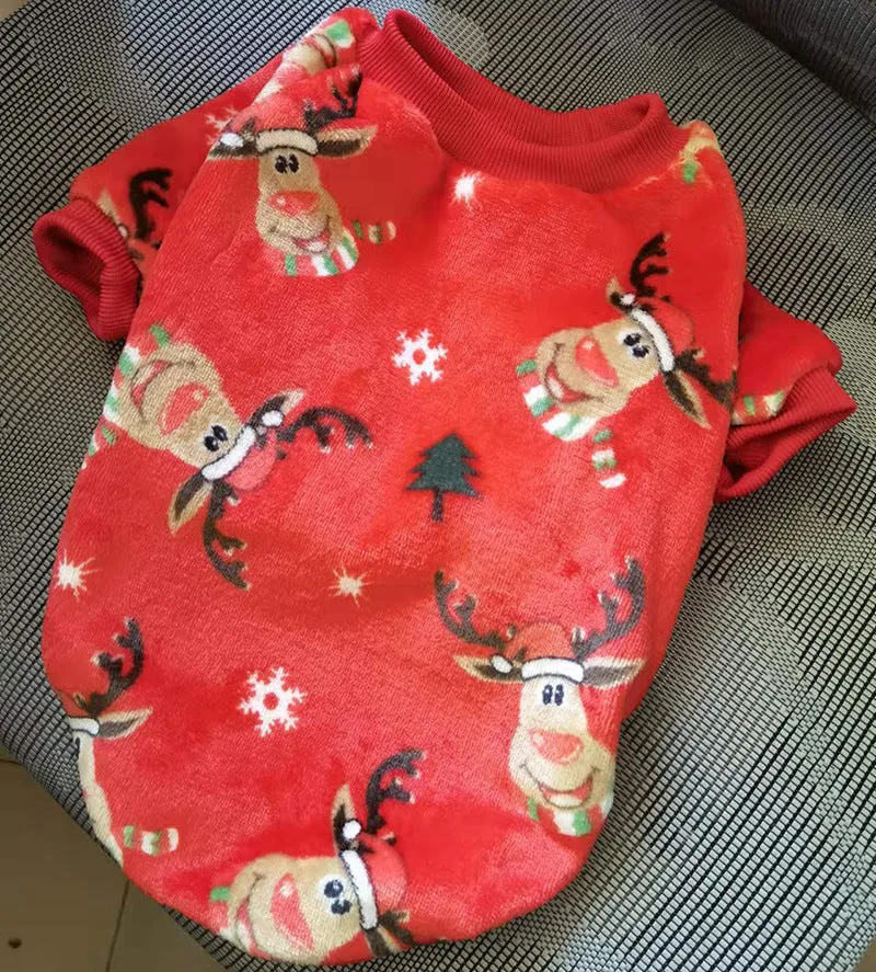 Pet Clothes Medium Large Dog French Bulldog Puppy Dog Autumn Winter Thermal Pajamas Coat