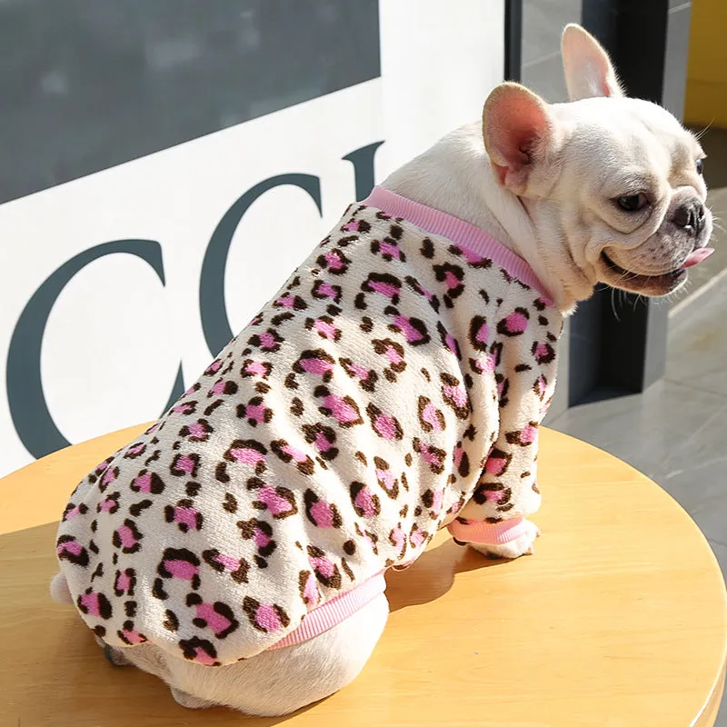 Pet Clothes Medium Large Dog French Bulldog Puppy Dog Autumn Winter Thermal Pajamas Coat