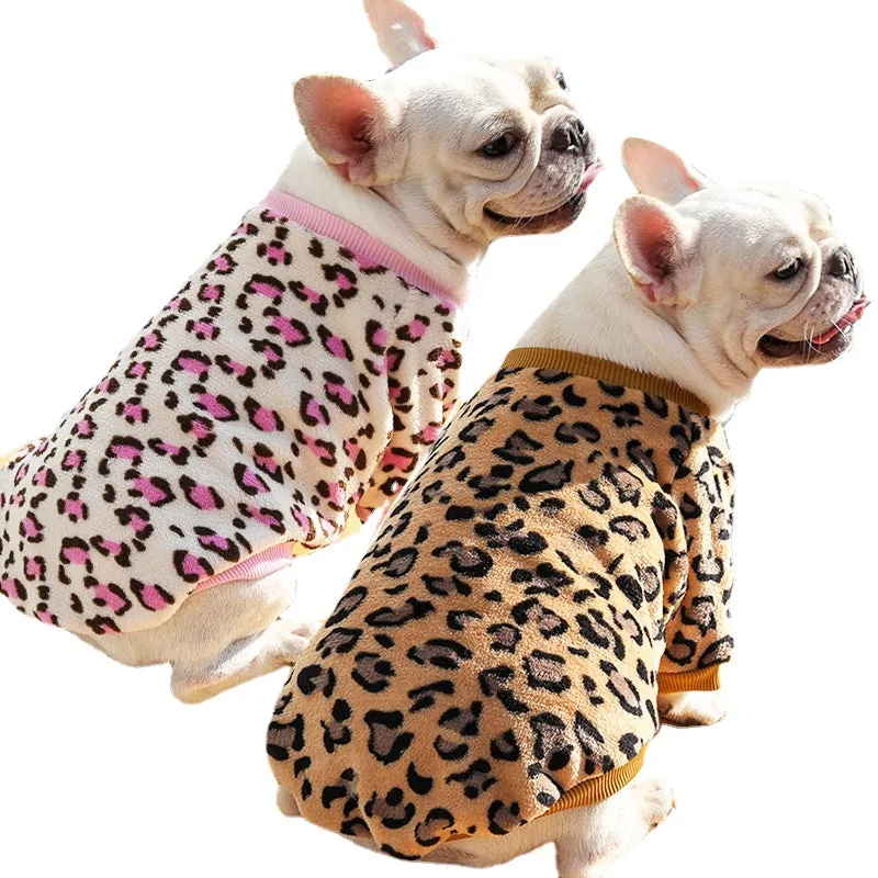 Pet Clothes Medium Large Dog French Bulldog Puppy Dog Autumn Winter Thermal Pajamas Coat