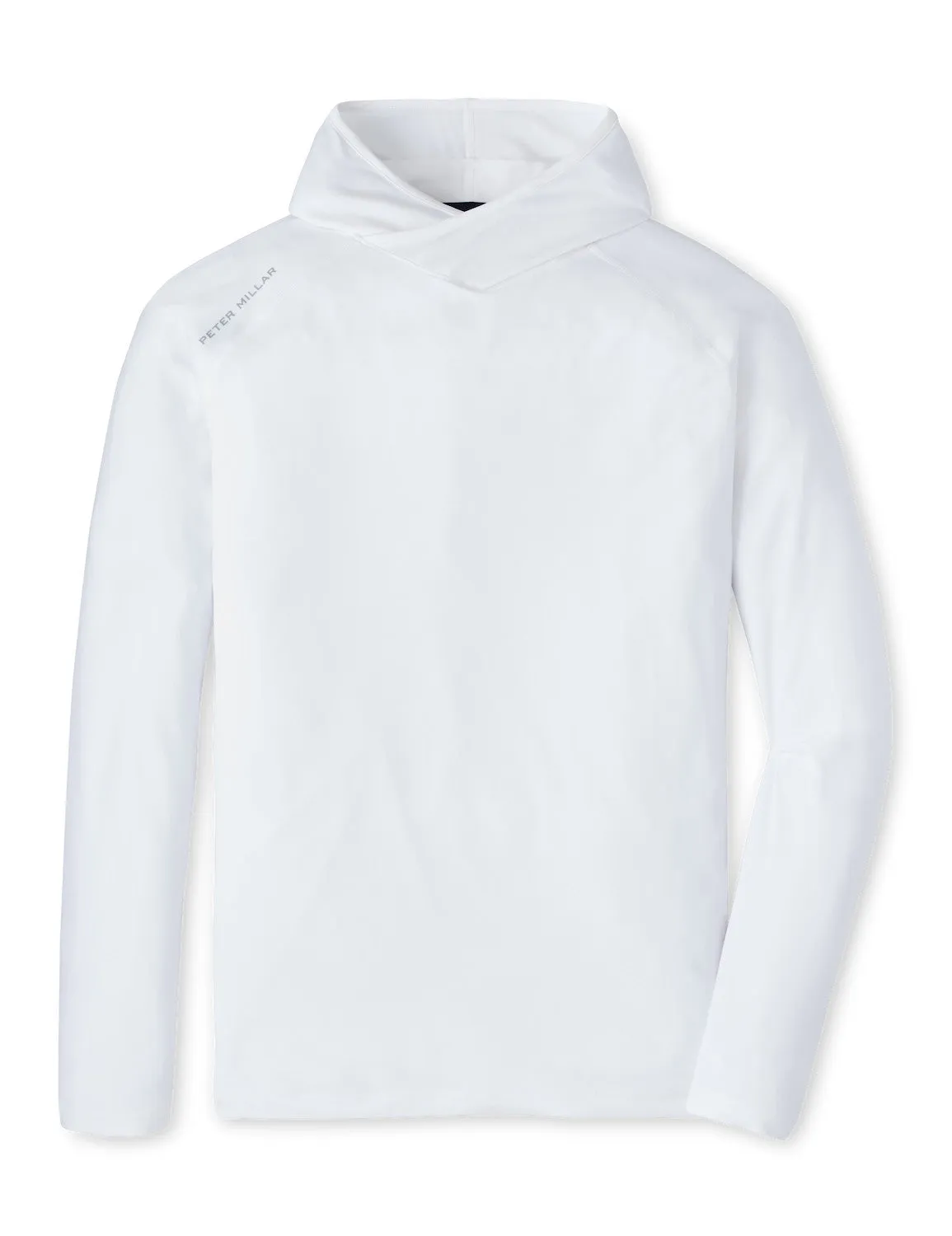 Peter Millar Men's Aurora Performance T-Shirt Hoodie T-Shirt - White
