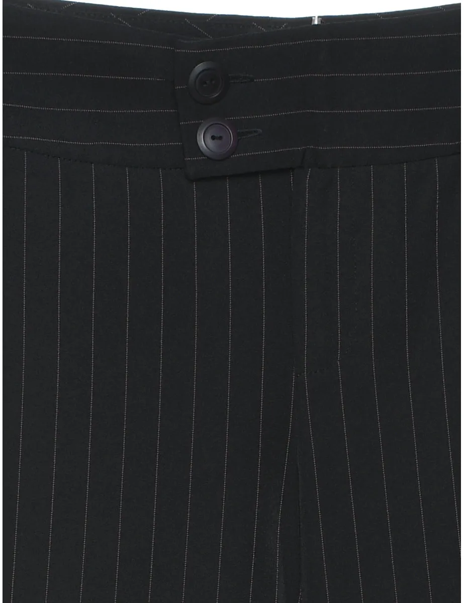 Pinstriped Black Y2K Trousers - W30 L31