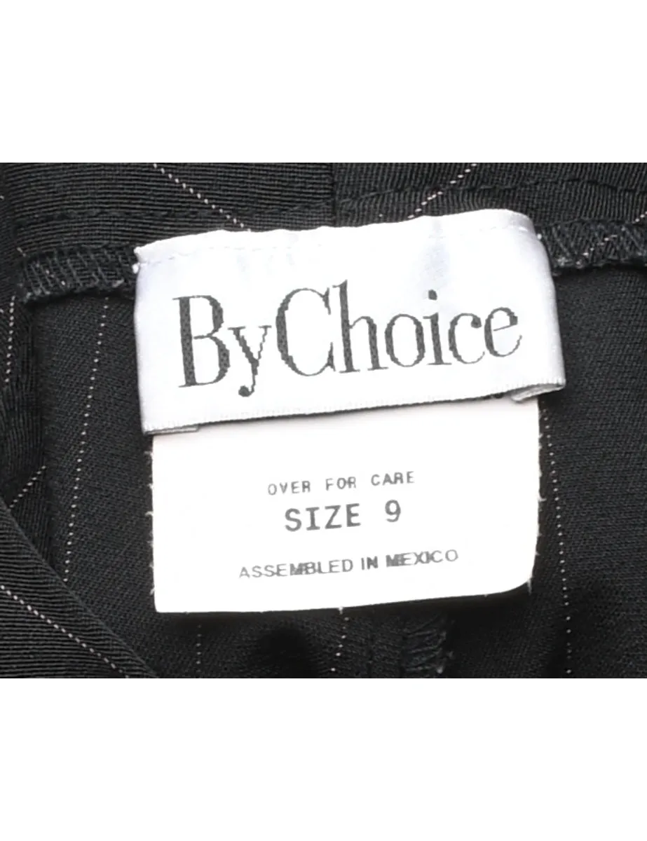 Pinstriped Black Y2K Trousers - W30 L31