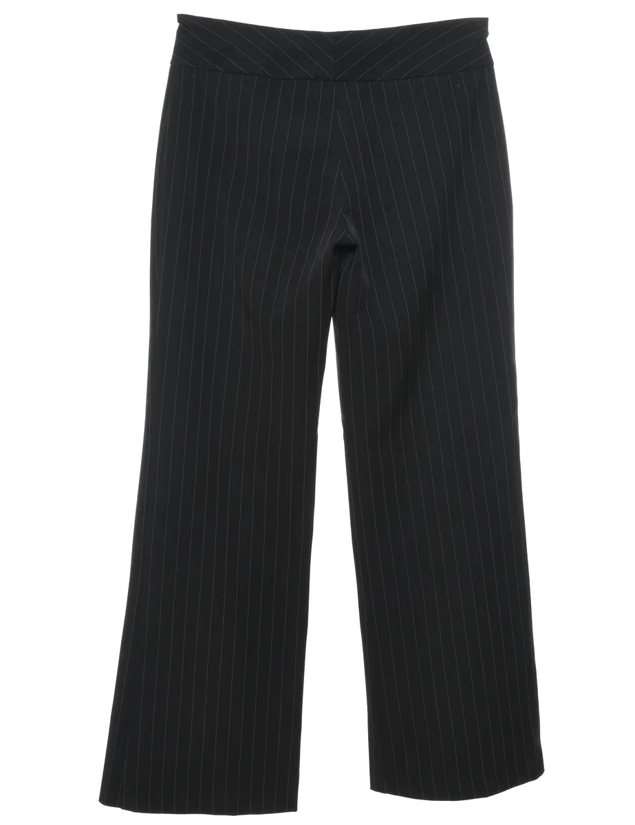 Pinstriped Black Y2K Trousers - W30 L31