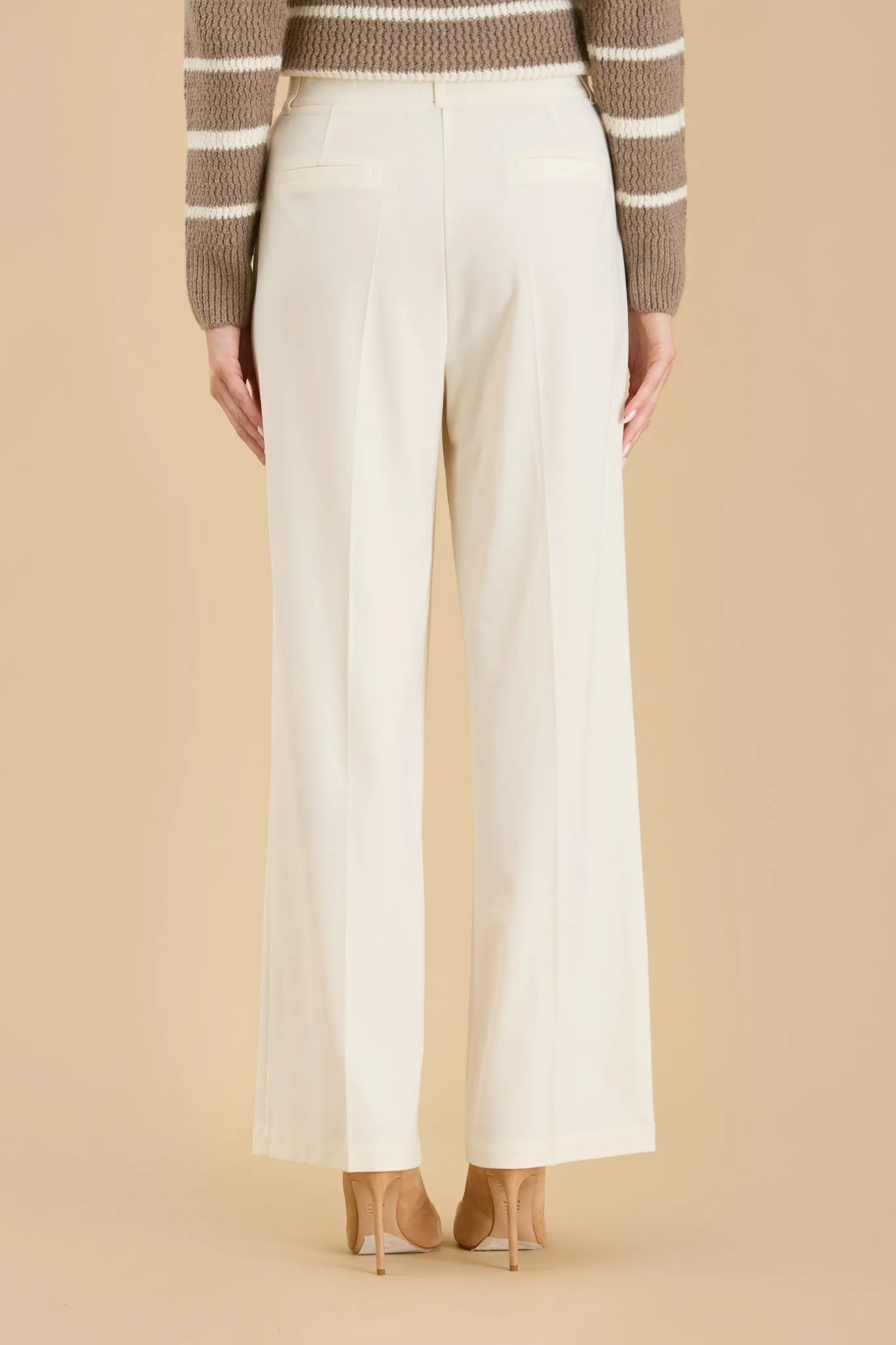 pleated high waist wide leg pants