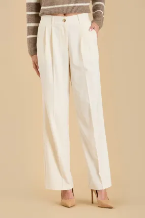 pleated high waist wide leg pants
