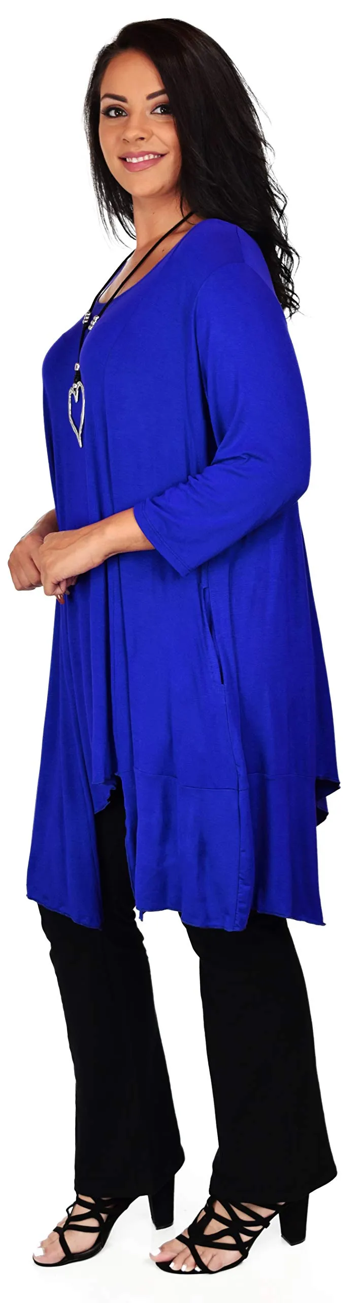 Plus Size Tunic, Full figured tunic, Summer Tunic,  Asymmetrical Tunic, Long Tunic, Designer Tunic, Women Tunic