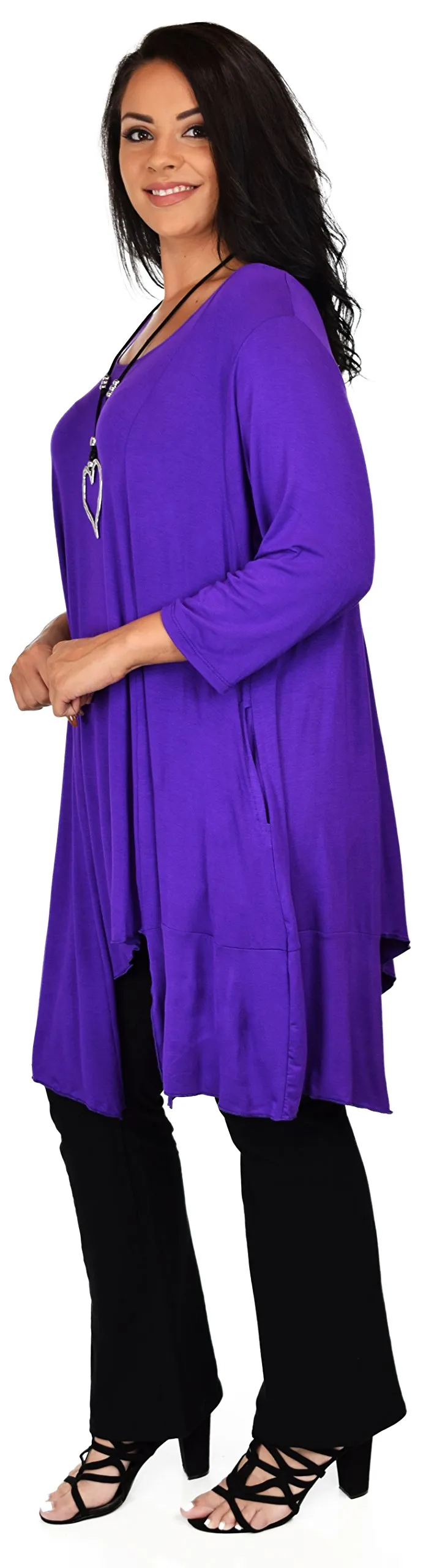 Plus Size Tunic, Full figured tunic, Summer Tunic,  Asymmetrical Tunic, Long Tunic, Designer Tunic, Women Tunic