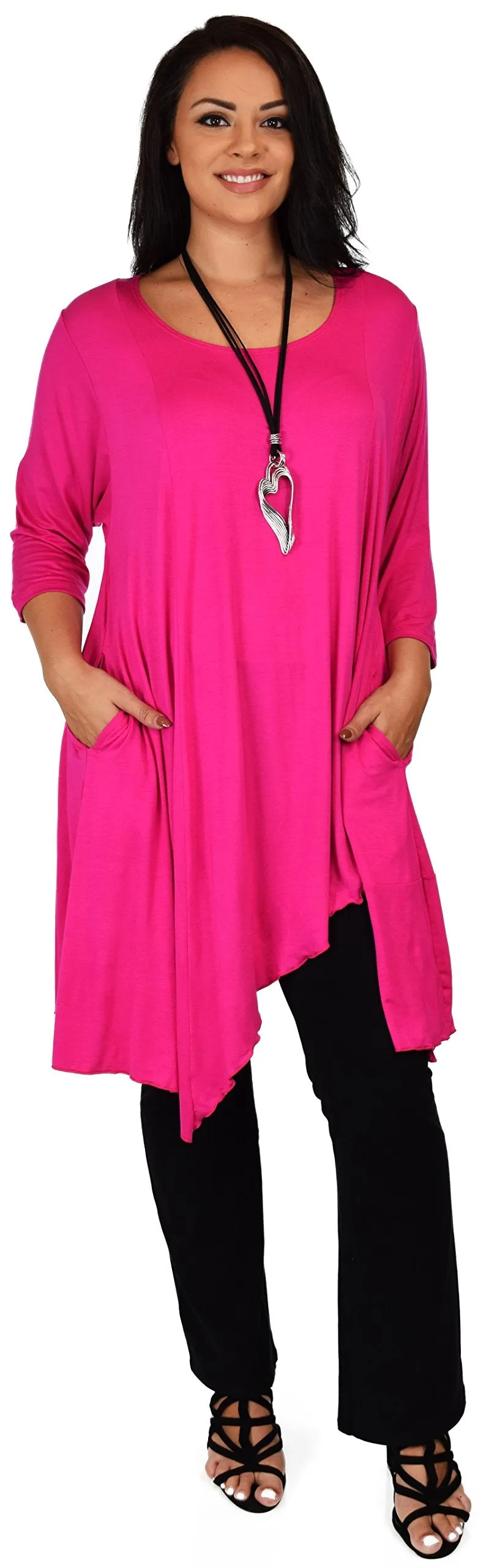 Plus Size Tunic, Full figured tunic, Summer Tunic,  Asymmetrical Tunic, Long Tunic, Designer Tunic, Women Tunic