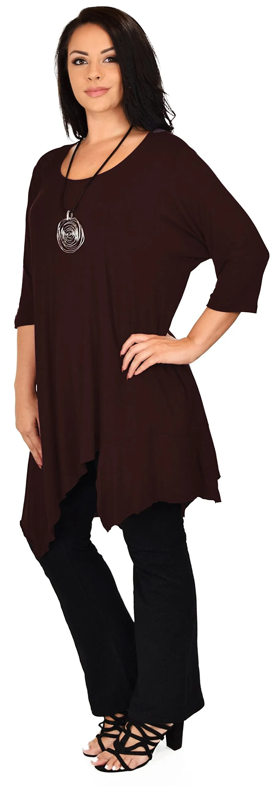 Plus Size Tunic, Full figured tunic, Summer Tunic,  Asymmetrical Tunic, Long Tunic, Designer Tunic, Women Tunic