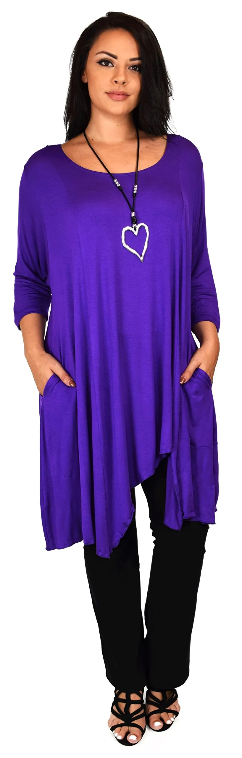 Plus Size Tunic, Full figured tunic, Summer Tunic,  Asymmetrical Tunic, Long Tunic, Designer Tunic, Women Tunic