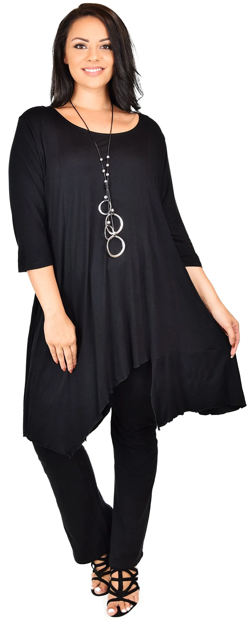Plus Size Tunic, Full figured tunic, Summer Tunic,  Asymmetrical Tunic, Long Tunic, Designer Tunic, Women Tunic