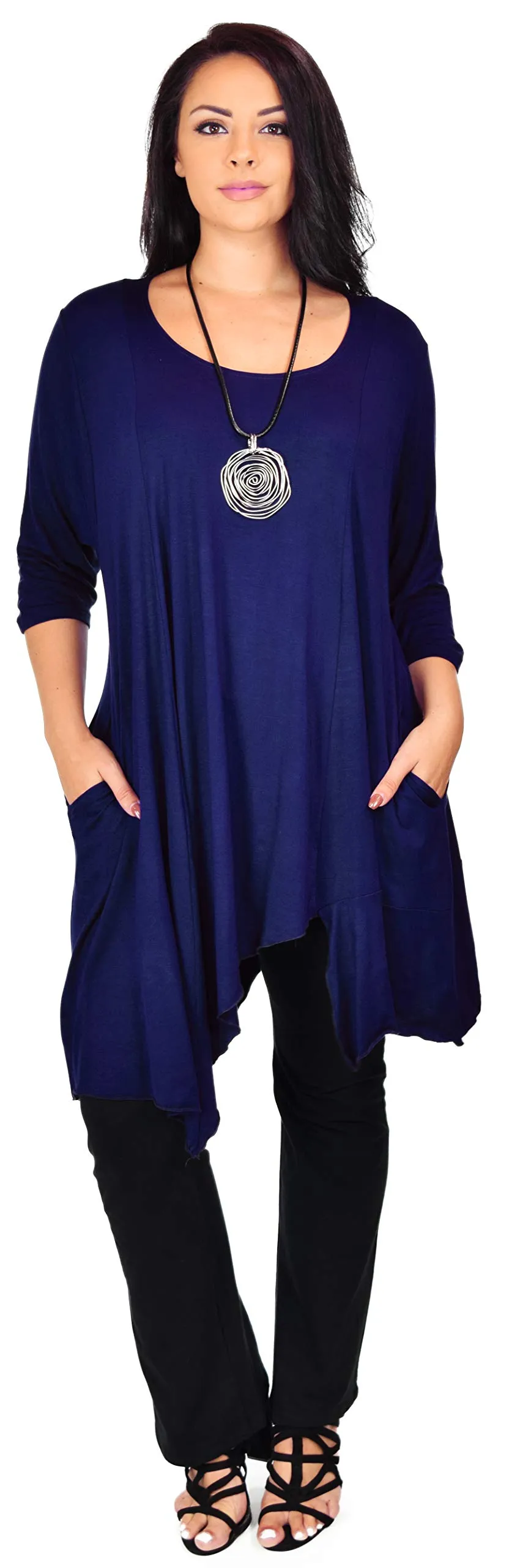 Plus Size Tunic, Full figured tunic, Summer Tunic,  Asymmetrical Tunic, Long Tunic, Designer Tunic, Women Tunic