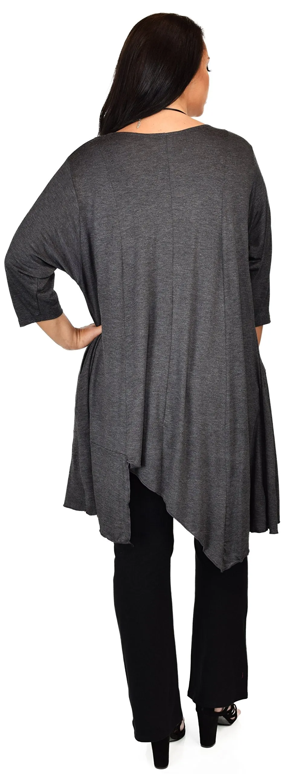 Plus Size Tunic, Full figured tunic, Summer Tunic,  Asymmetrical Tunic, Long Tunic, Designer Tunic, Women Tunic