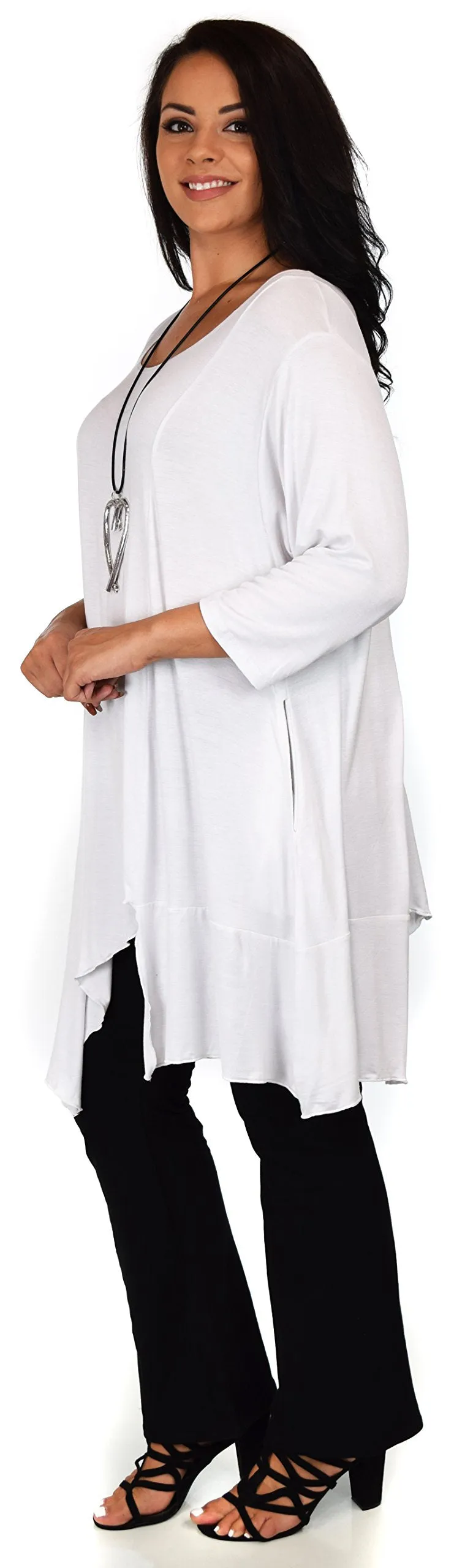 Plus Size Tunic, Full figured tunic, Summer Tunic,  Asymmetrical Tunic, Long Tunic, Designer Tunic, Women Tunic
