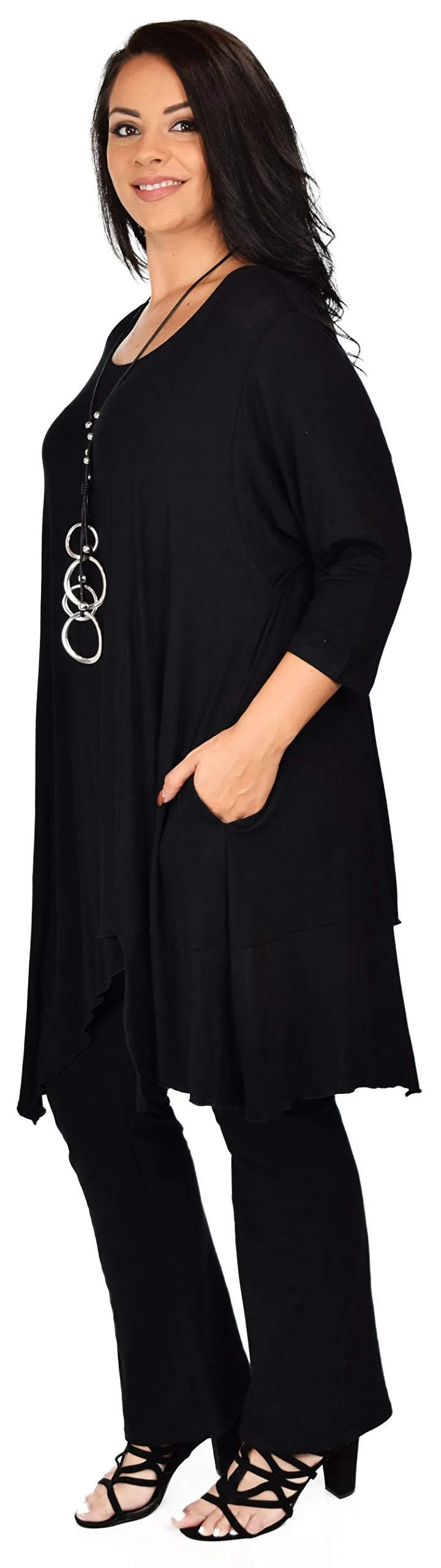 Plus Size Tunic, Full figured tunic, Summer Tunic,  Asymmetrical Tunic, Long Tunic, Designer Tunic, Women Tunic