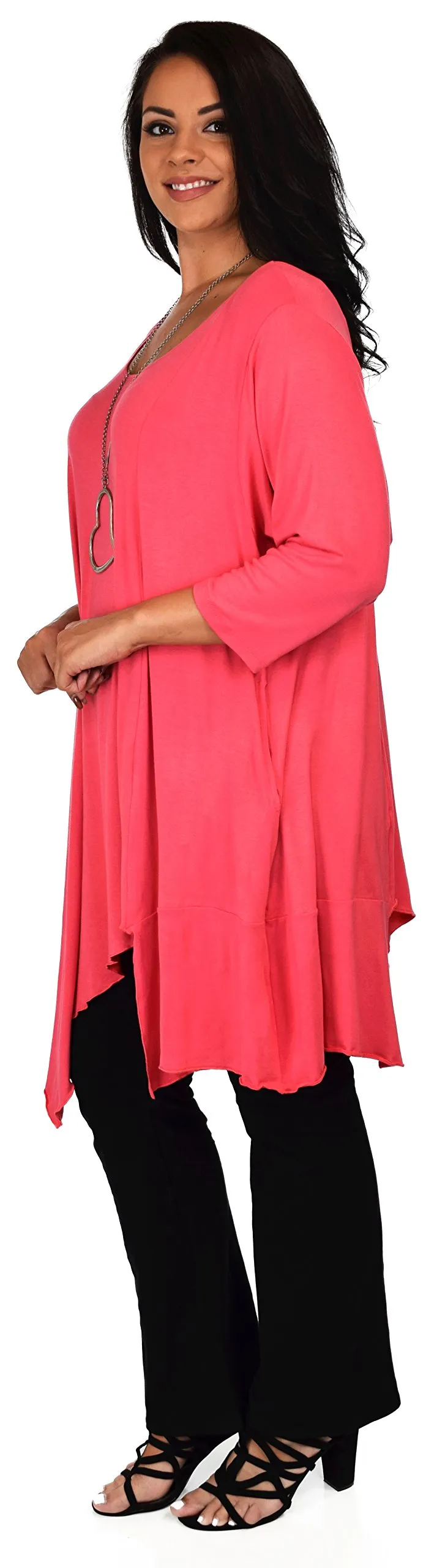 Plus Size Tunic, Full figured tunic, Summer Tunic,  Asymmetrical Tunic, Long Tunic, Designer Tunic, Women Tunic