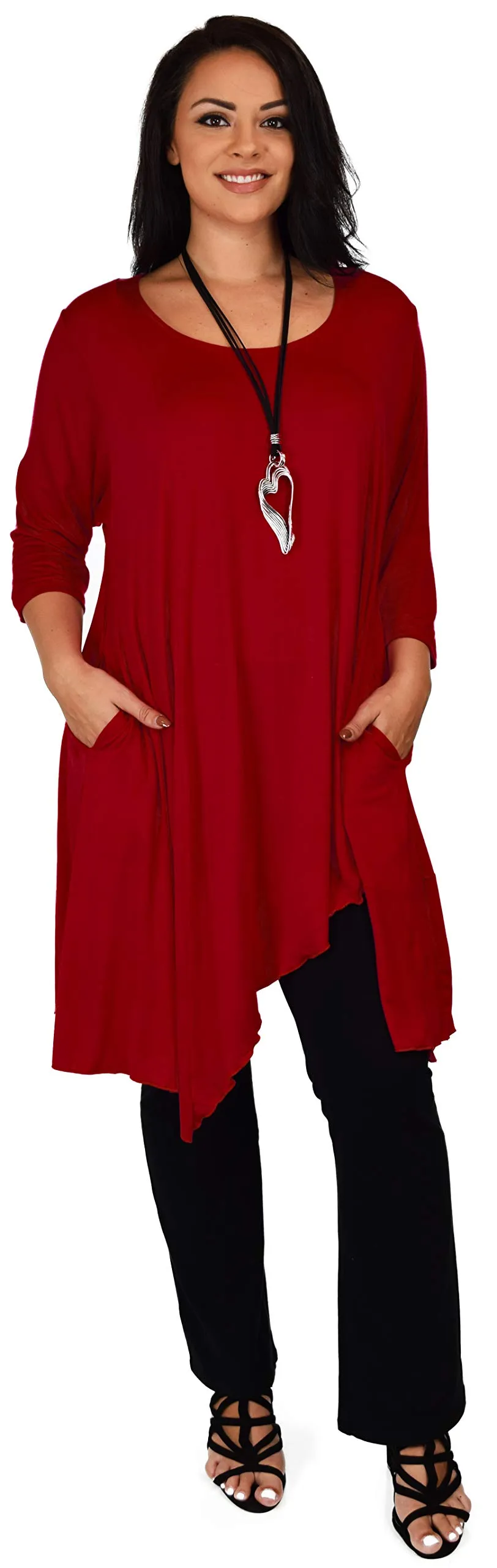 Plus Size Tunic, Full figured tunic, Summer Tunic,  Asymmetrical Tunic, Long Tunic, Designer Tunic, Women Tunic