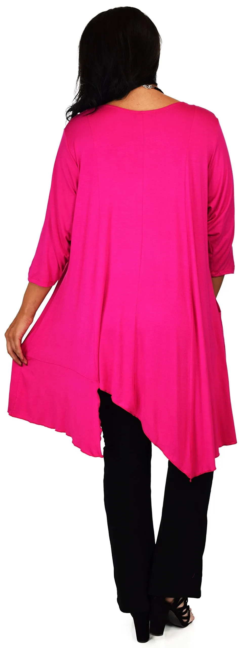 Plus Size Tunic, Full figured tunic, Summer Tunic,  Asymmetrical Tunic, Long Tunic, Designer Tunic, Women Tunic