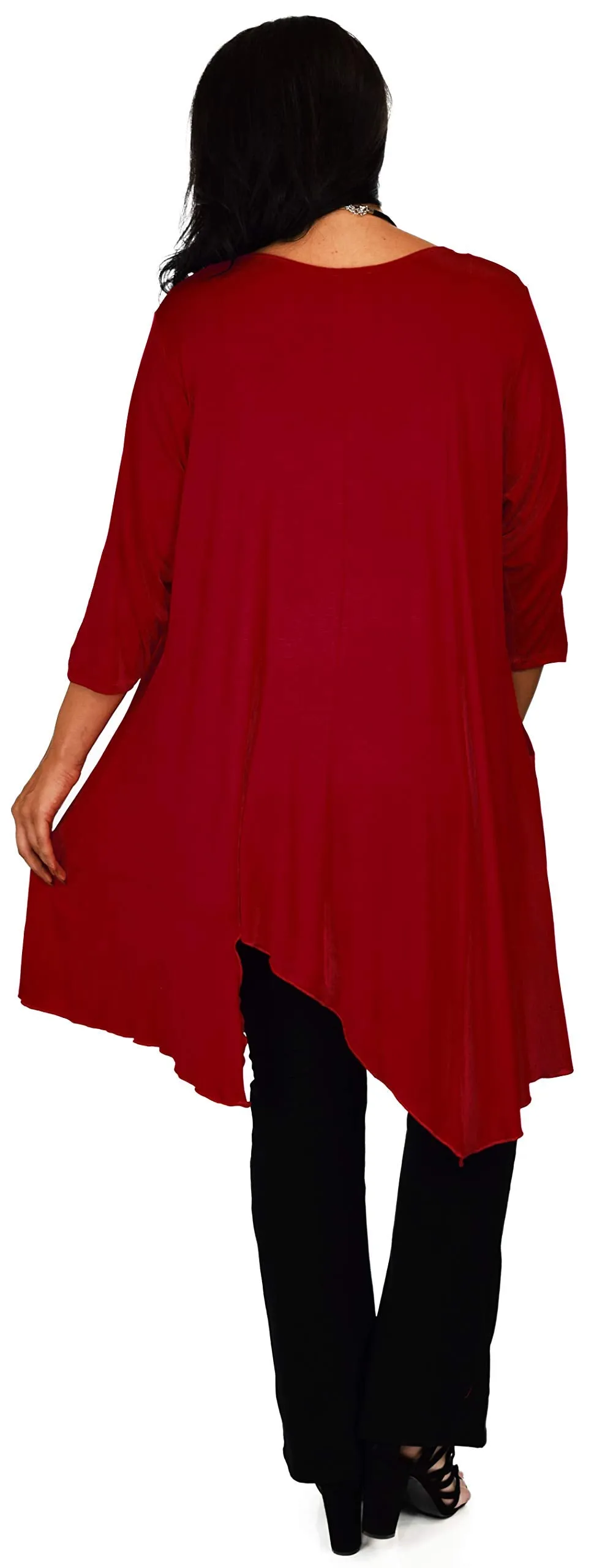 Plus Size Tunic, Full figured tunic, Summer Tunic,  Asymmetrical Tunic, Long Tunic, Designer Tunic, Women Tunic