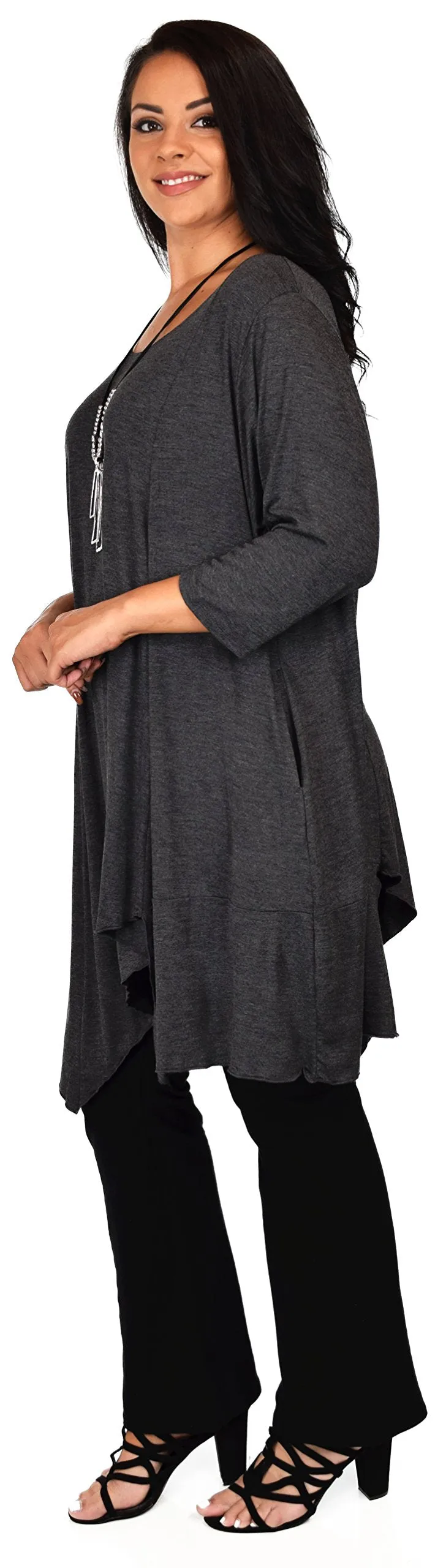 Plus Size Tunic, Full figured tunic, Summer Tunic,  Asymmetrical Tunic, Long Tunic, Designer Tunic, Women Tunic