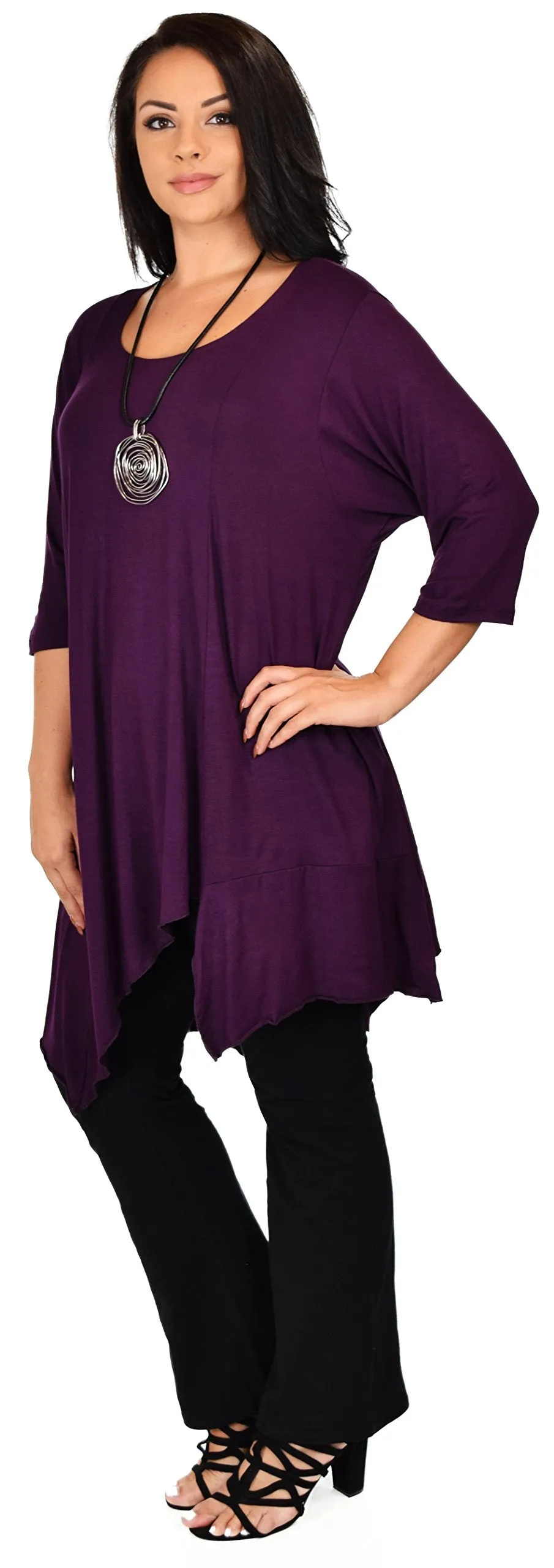Plus Size Tunic, Full figured tunic, Summer Tunic,  Asymmetrical Tunic, Long Tunic, Designer Tunic, Women Tunic
