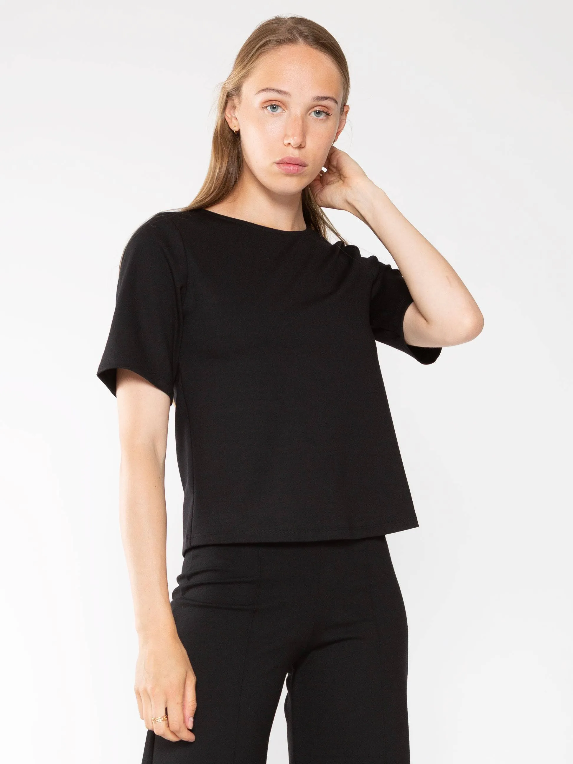 Ponte Knit Short Sleeve Top by Ripley Rader