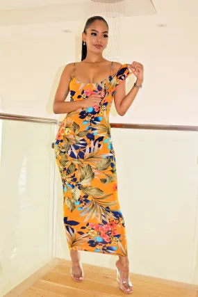 Pretty Color Dress with mask