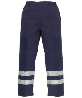 Reflective polycotton ballistic trousers (BS015T) | Navy