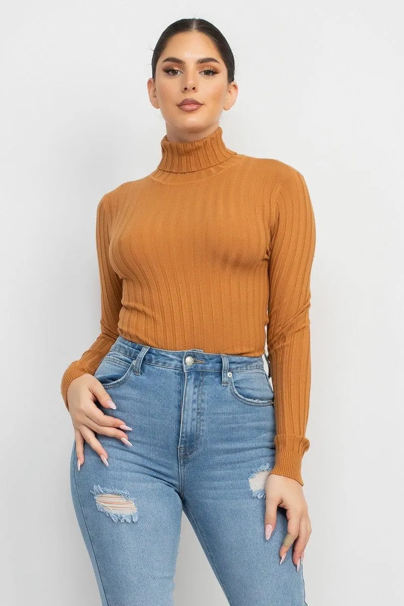 Ribbed Turtleneck Sweater