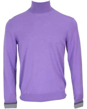 RONALD MERINO TURTLENECK SWEATER IN LAVENDER
