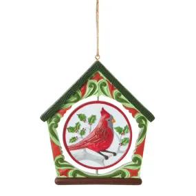 Rotating Cardinal Birdhouse Ornament