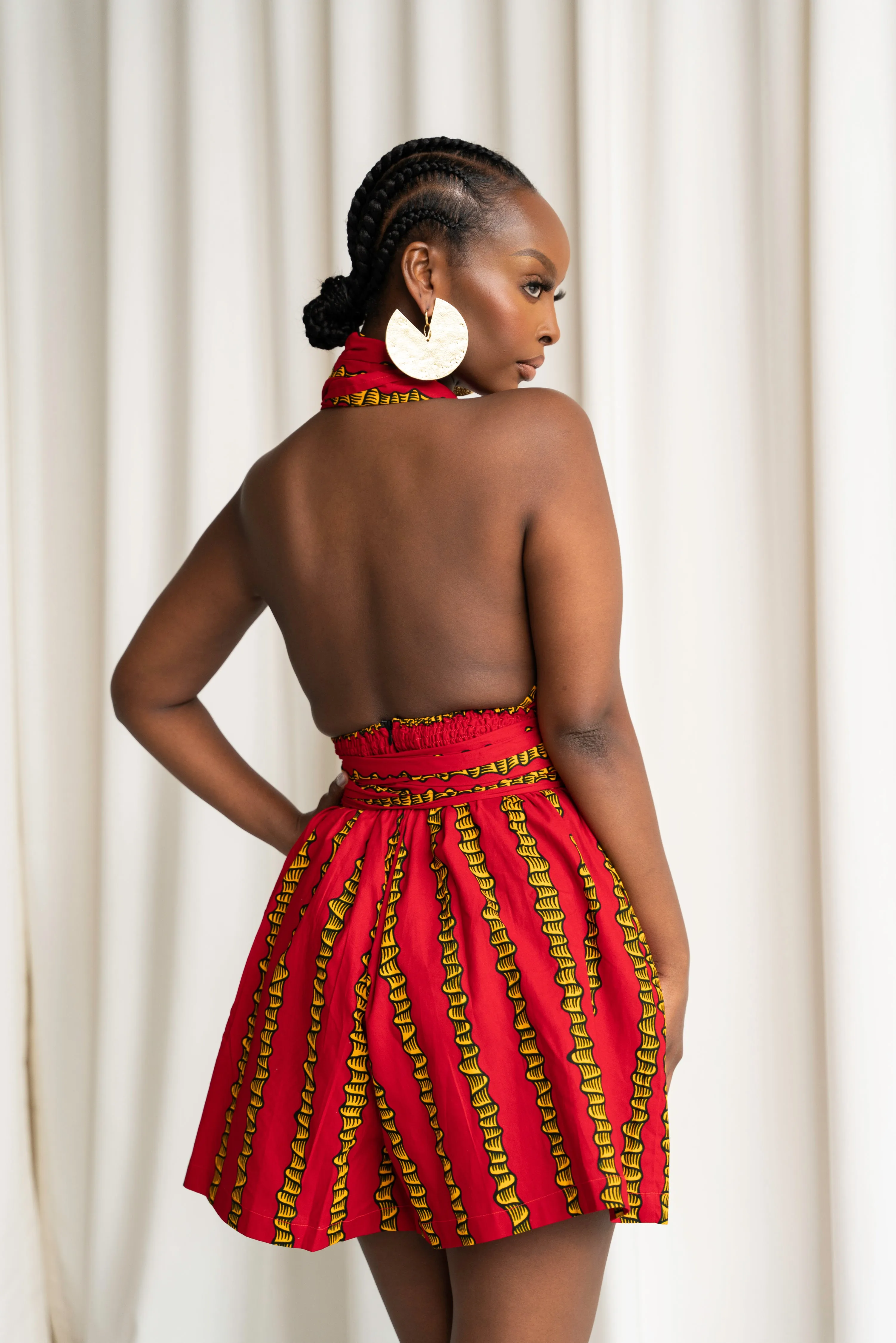 RUWE African Print Infinity Romper