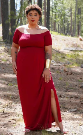 Seamless Off the Shoulder Maxi Dress
