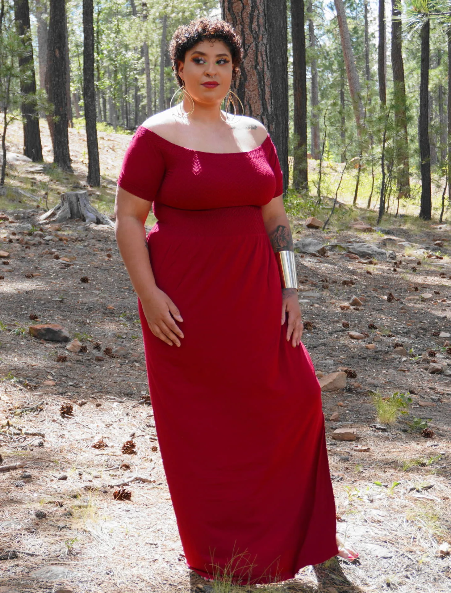 Seamless Off the Shoulder Maxi Dress