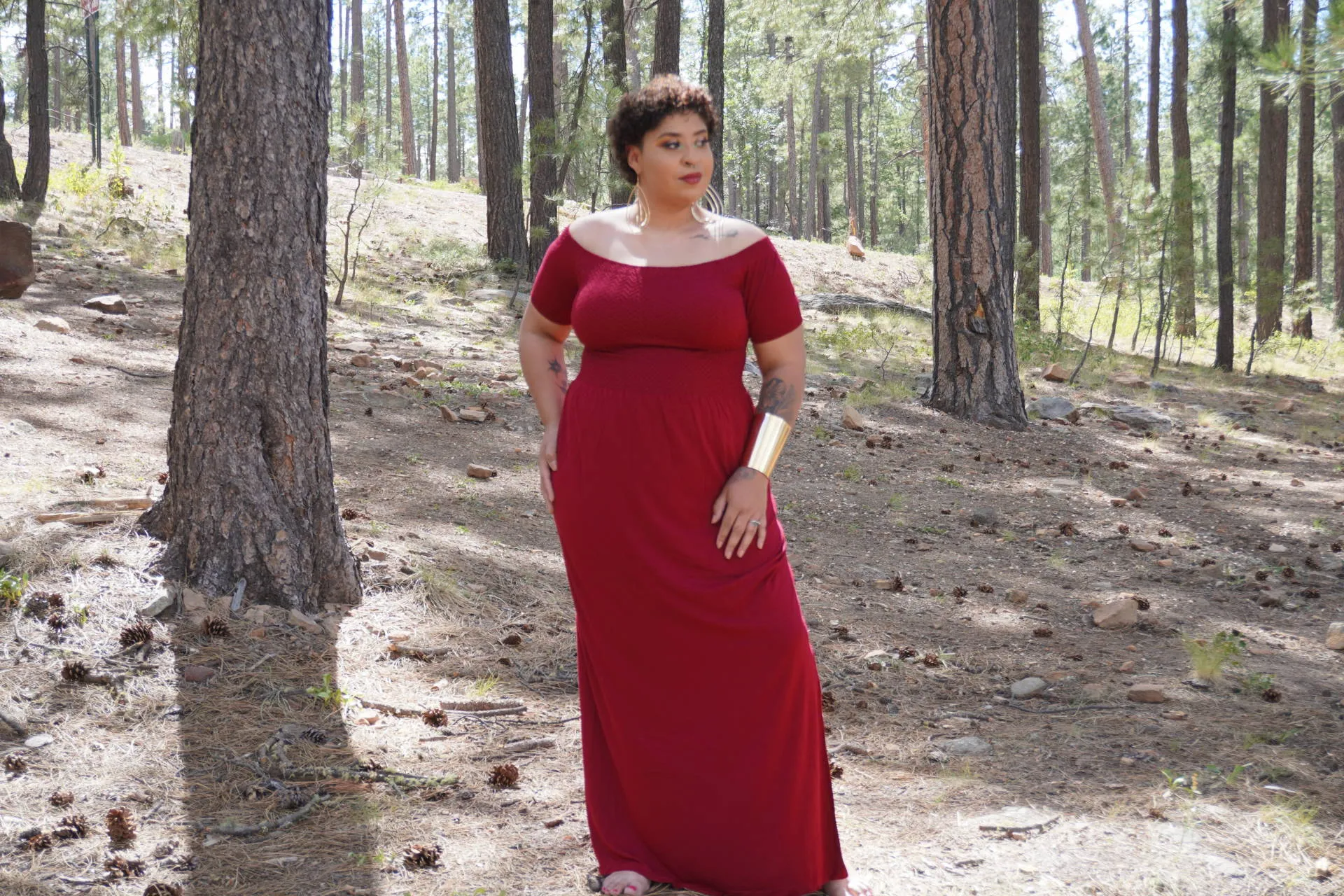 Seamless Off the Shoulder Maxi Dress