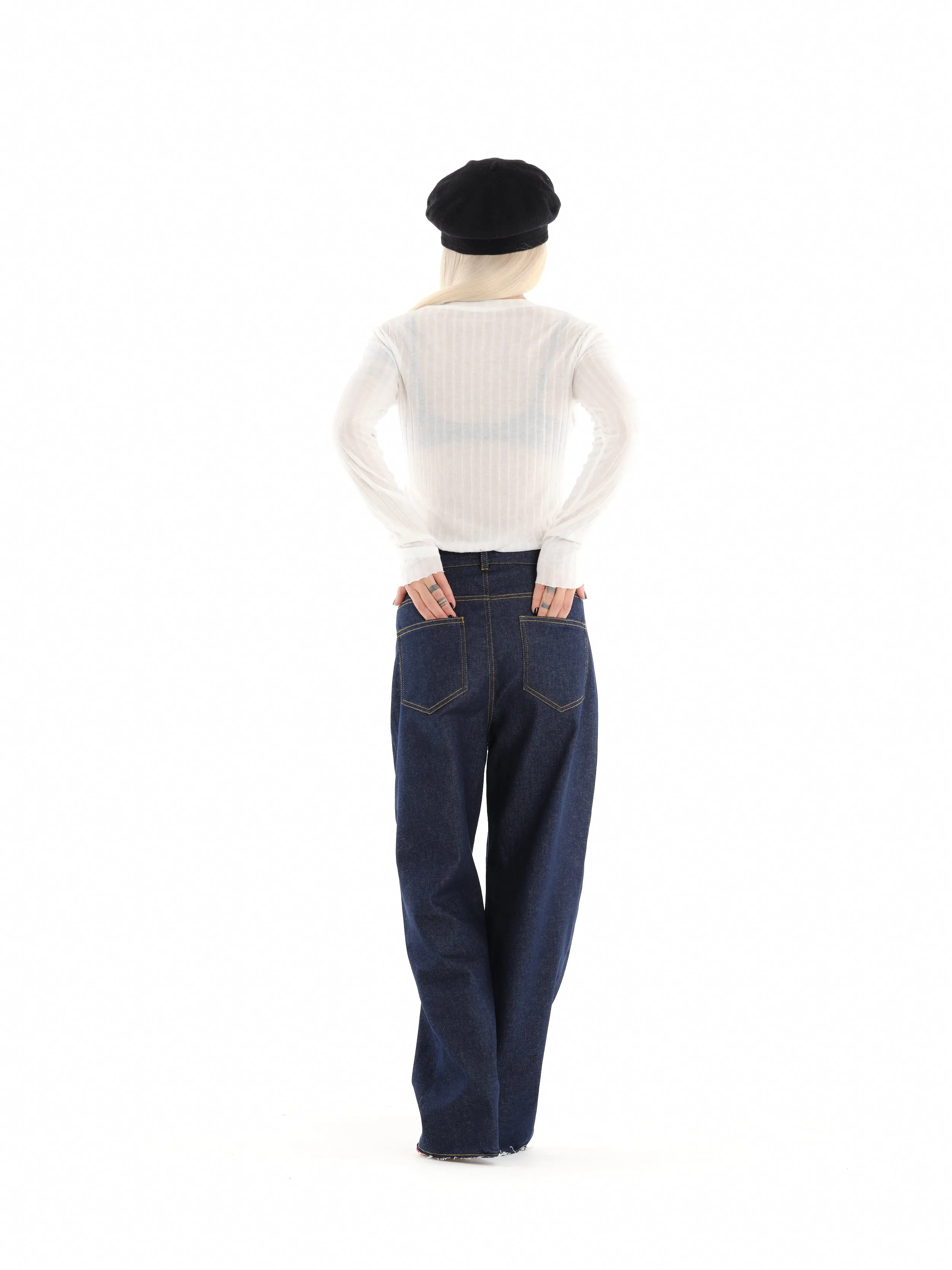 Semi-Sheer Knit Top