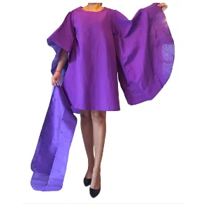 Silk Dress With Wings Poncho Dress