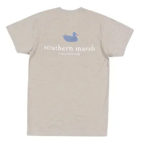 Southern Marsh: Authentic Short Sleeve Tee - Washed Burnt Taupe