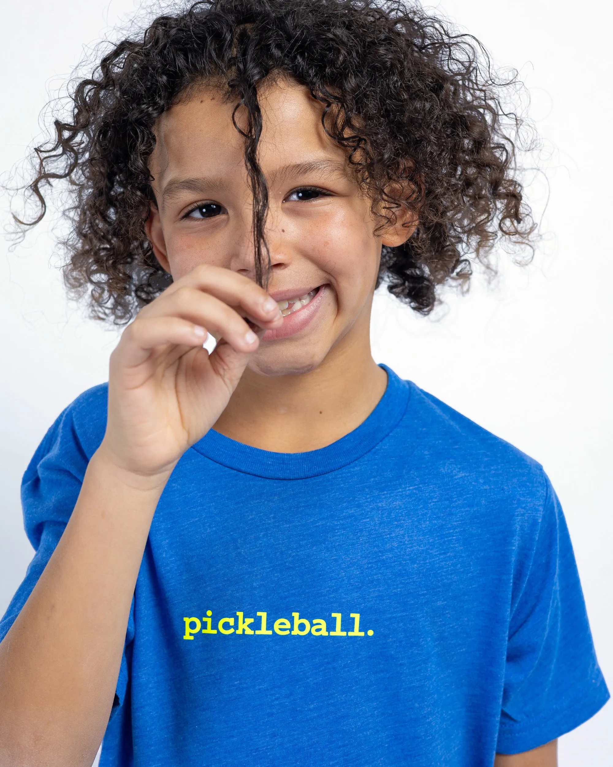 Statement Pickleball T-shirt Youth Blue Tri-Blend Fabric